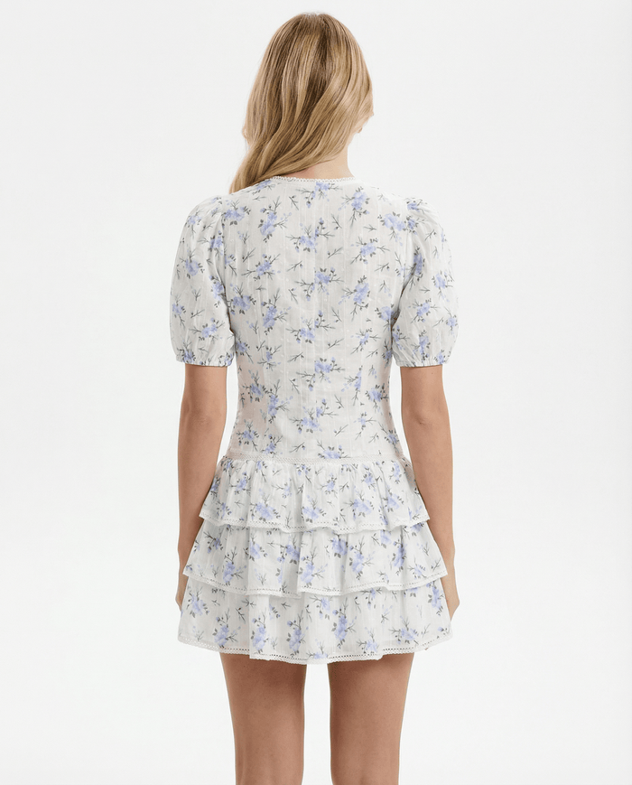Women Mini Dress V-Neck Short Length Pull-On Closure Style