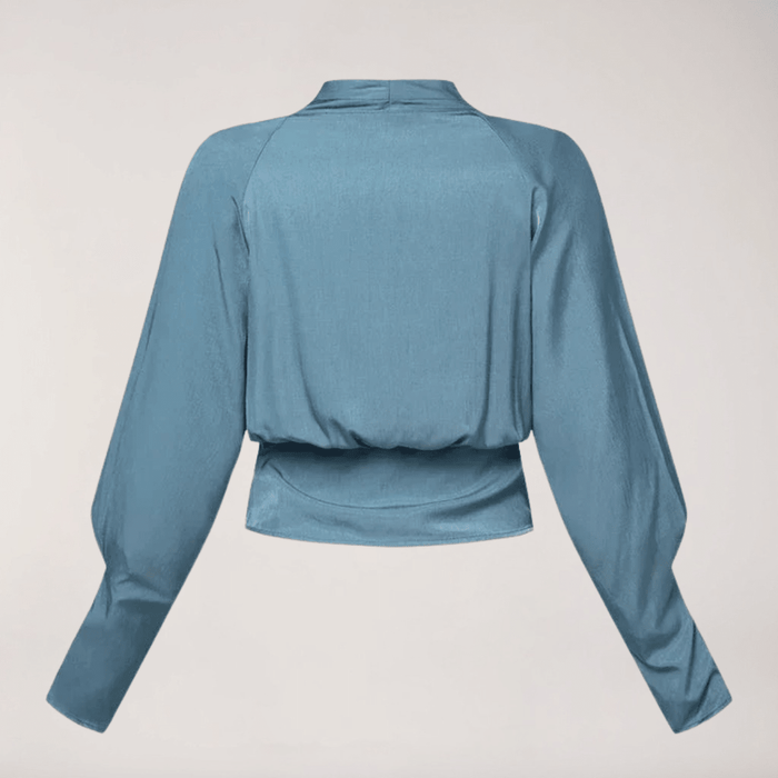 Women's Blouse — V-Neck Regular Fit Structured Waistline