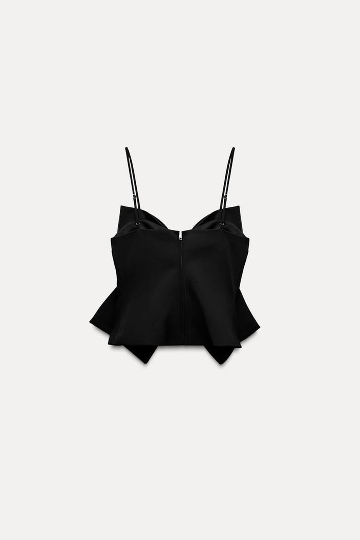 Women's Cropped Top — Bow Detail Sparkled Design