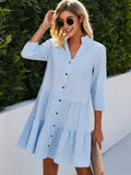 Women's Dress — Relaxed Fit Lightweight Gingham Pattern