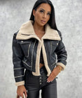 Women's Jacket — Front Zipper Closure With Fleece Lining