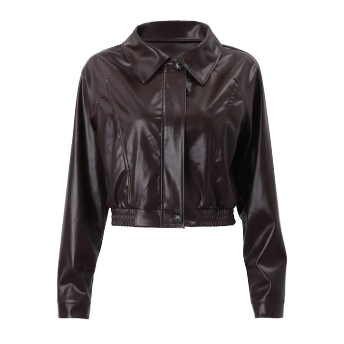 Women's Jacket — Oversized Fit Zipper Closure Casual Style