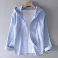 Women's Linen Shirt - Regular Fit Long Sleeve Button Closure