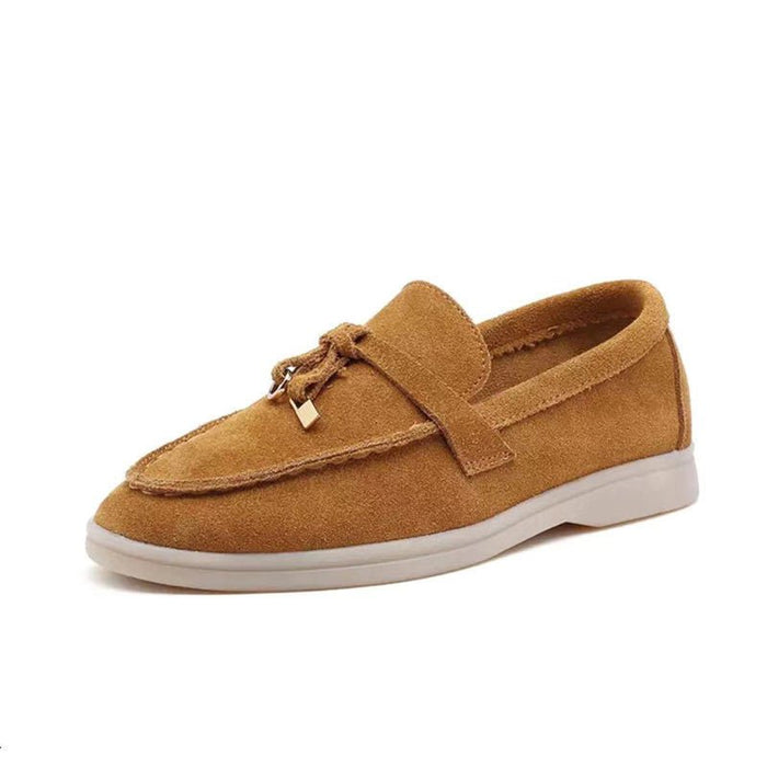 Women's Loafers — Slip-On Flat Sole Low Profile Closed Design