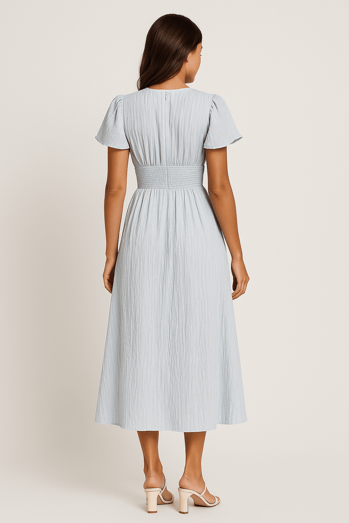 Women's Maxi Dress — Short Sleeve Relaxed Fit Casual Design