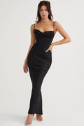 Women's Mini Dress — Bodycon Fit Pleated Tie-Back Closure