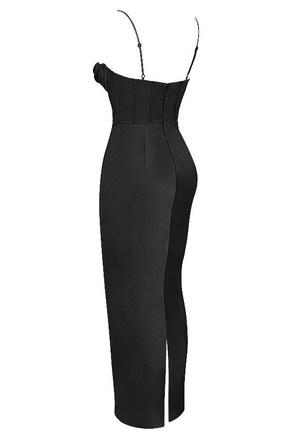 Women's Mini Dress — Bodycon Fit Pleated Tie-Back Closure