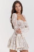 Women's Mini Dress — Corset Sleeveless Lace Detail Design