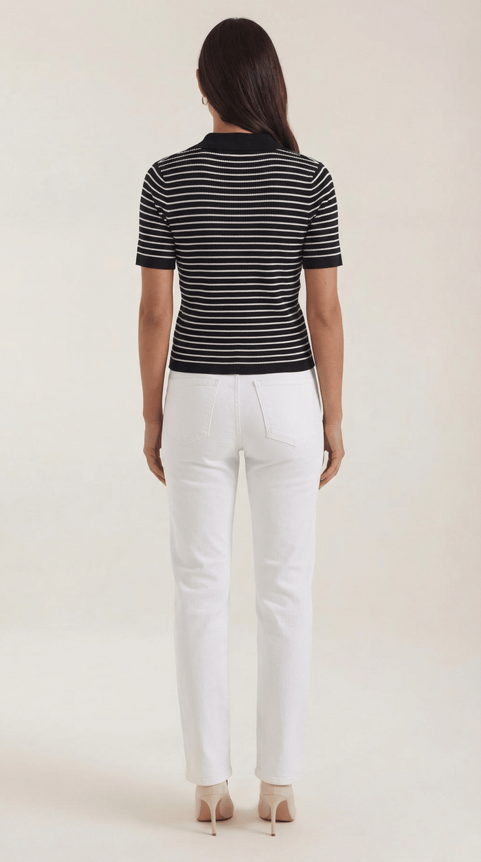 Women's Polo Shirt — Front Button Placket Collar Design