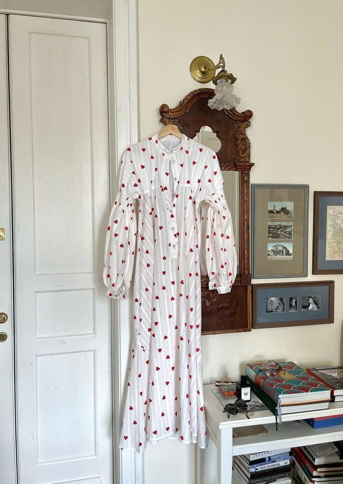 Women's Shirt Dress — Oversized Fit Maxi Length Embroidered