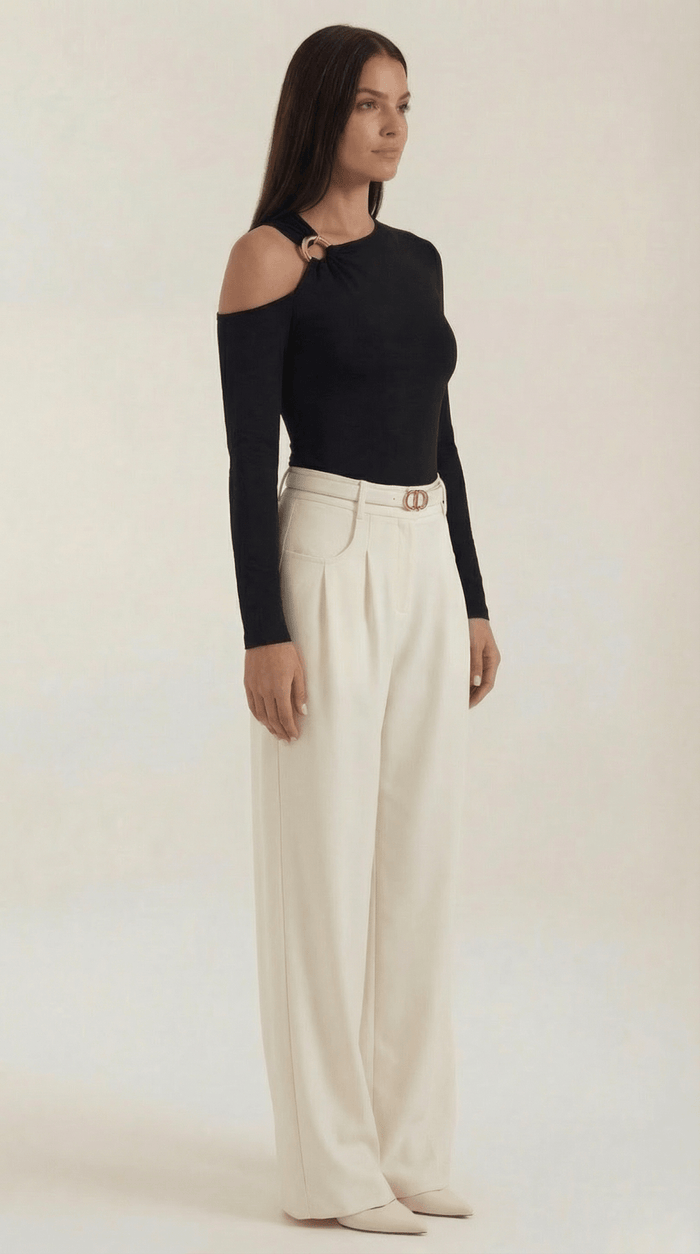 Women's Top — Sleeveless One Shoulder Asymmetric Neckline