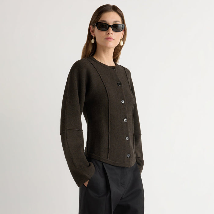 Renée | Wren Exposed-Seam Cardigan in Size Extra Small