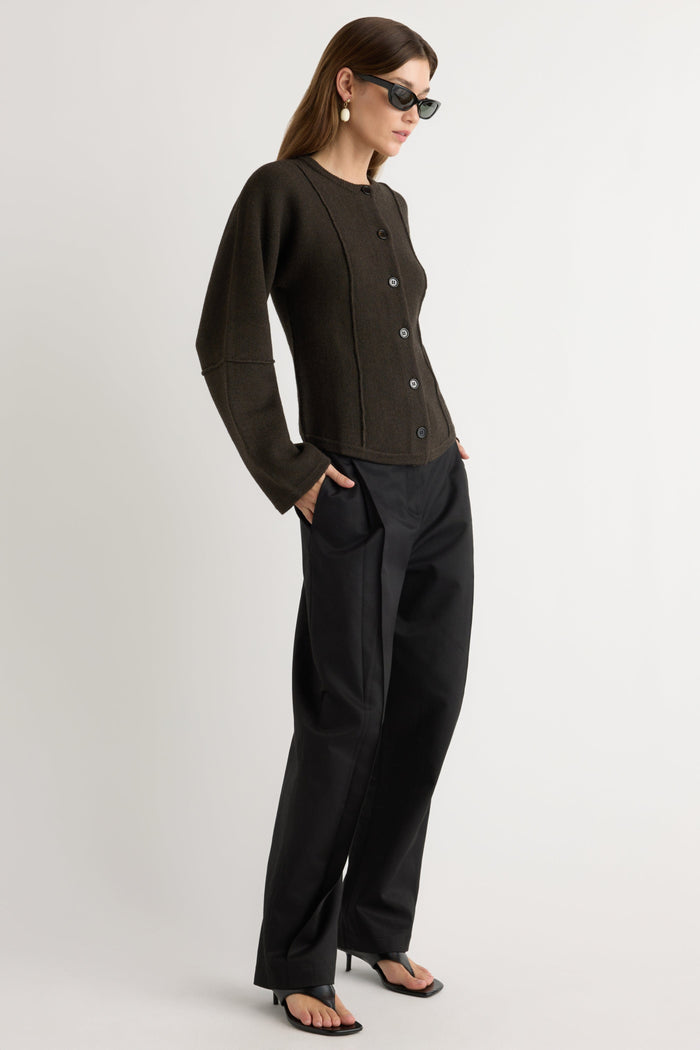 Renée | Wren Exposed-Seam Cardigan in Size Extra Small