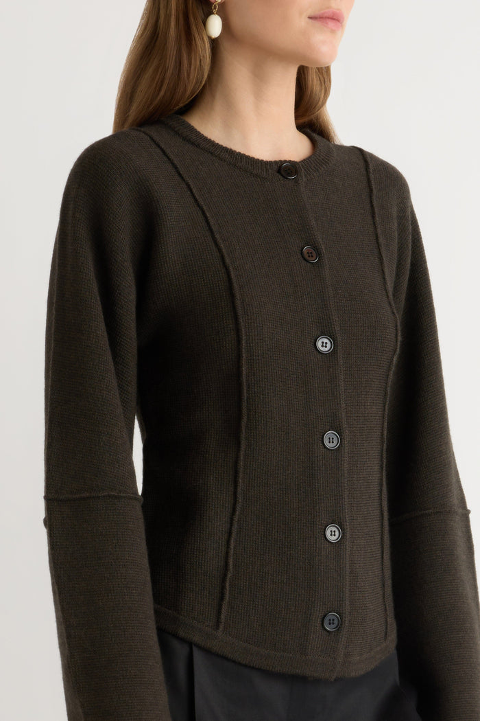 Renée | Wren Exposed-Seam Cardigan in Size Extra Small
