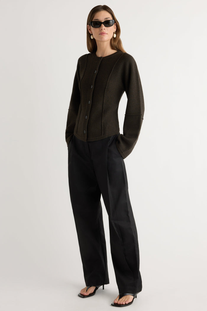 Renée | Wren Exposed-Seam Cardigan in Size Extra Small