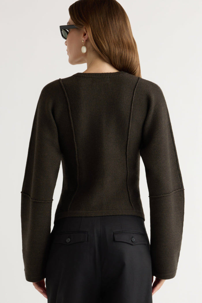 Renée | Wren Exposed-Seam Cardigan in Size Extra Small