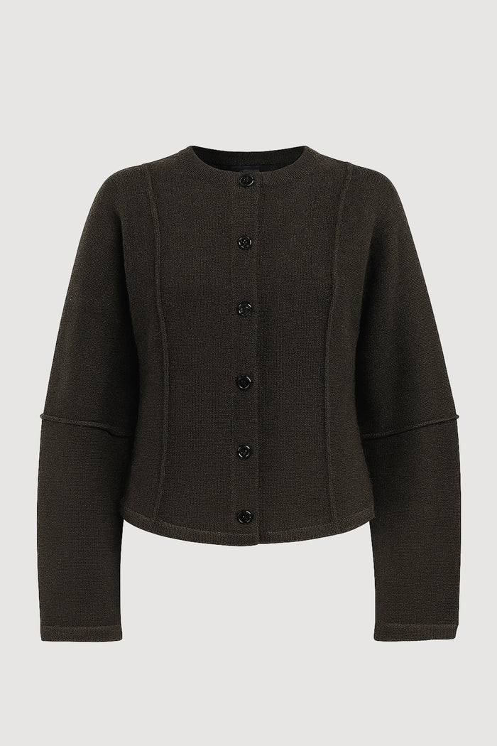 Kelsey | Wren Exposed-Seam Cardigan in Size Extra Small - Flat
