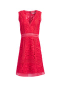 ZULA LACE COMBO V NK PARTY DRS - RUBY